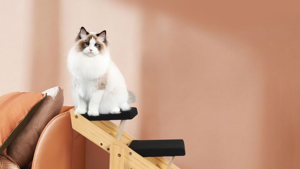 Foldable Wooden Pet Stairs