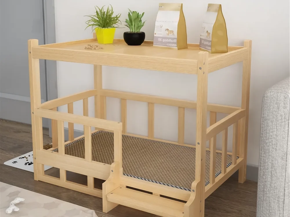 Pet House with Crate Bed