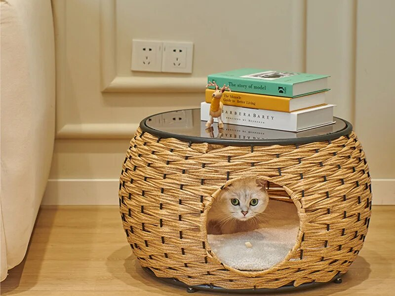 Deluxe Semi-Enclosed Cat & Dog Nest