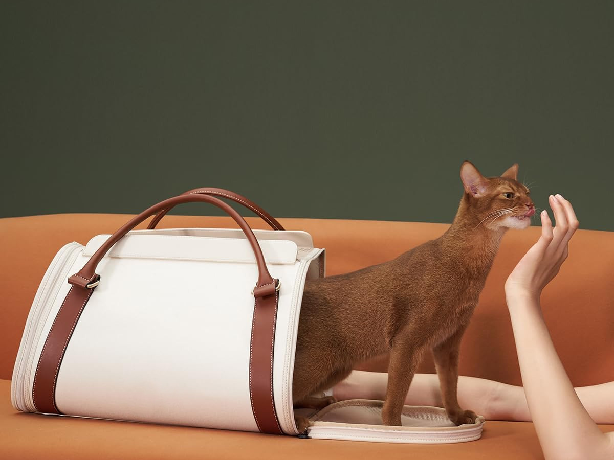 Luxury Vegan Leather Cat Carrier